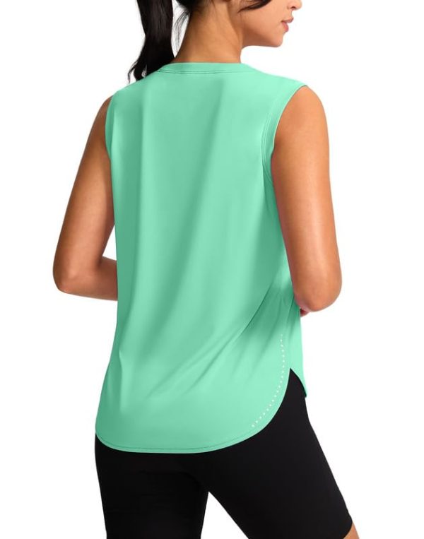 41Digan7IuL.jpg Women's Workout Tank Tops Lightweight Sleeveless Workout Tops Loose Fit Yoga Athletic Running Shirts