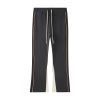 Suede Flare Sweatpants Women Baggy Patchwork Casual 90s Hip Hop Mens Sweat Pants