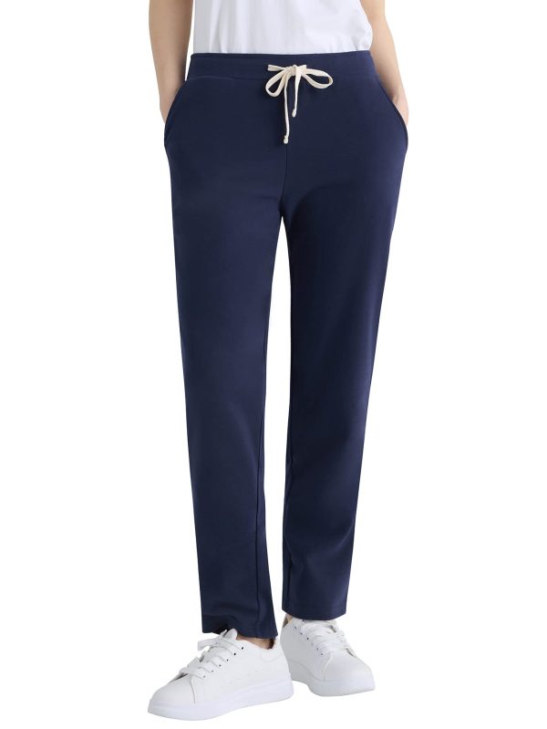 514CkVn9obL.jpg Women's Petite Cotton Sweatpants with Pockets