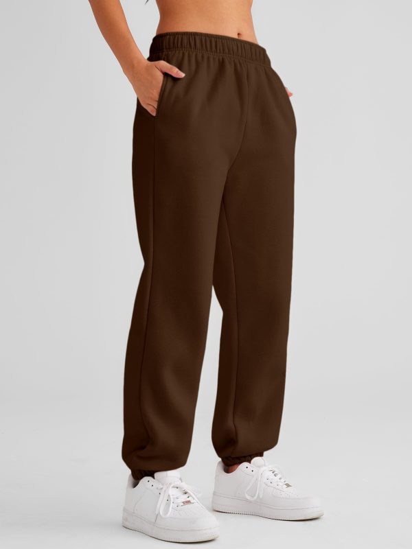 515ykukpKwL.jpg Women??s Winter Casual Baggy Fleece Lined Sweatpants Fashion High Waisted Joggers Pants Athletic Clothes with Pockets