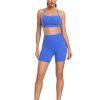 to Freest Y Back Sports Bras for Women Spaghetti Thin Strap Workout Bras Wirefree Padded Racerback Yoga Bras