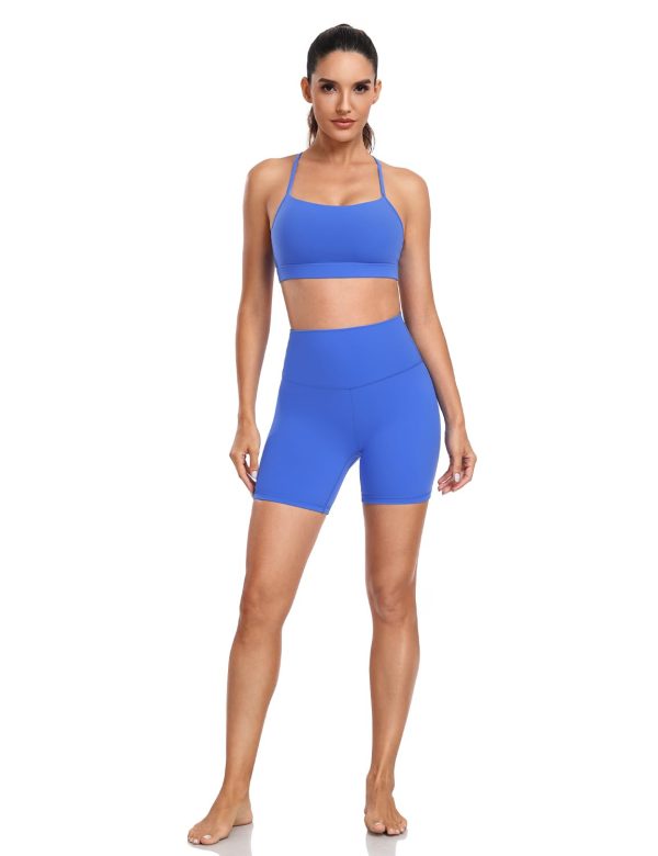 517wmgwXW0L.jpg to Freest Y Back Sports Bras for Women Spaghetti Thin Strap Workout Bras Wirefree Padded Racerback Yoga Bras