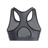 Women's HeatGear Armour Mid Padless Sports Bra - 1373865-012 - Pitch Gray/Black/Black - XS