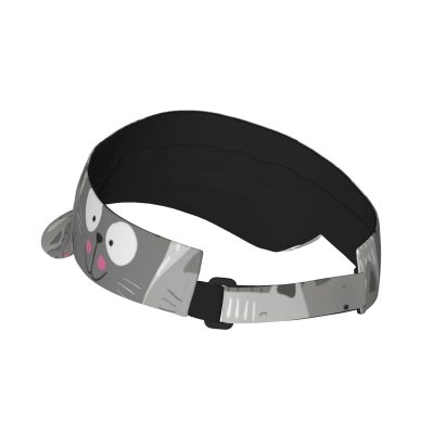 Cat Pattern Sport Sun Visor Hat Adjustable Empty Top Baseball Cap Outdoor Travel Beach Ball Caps for Women and Men