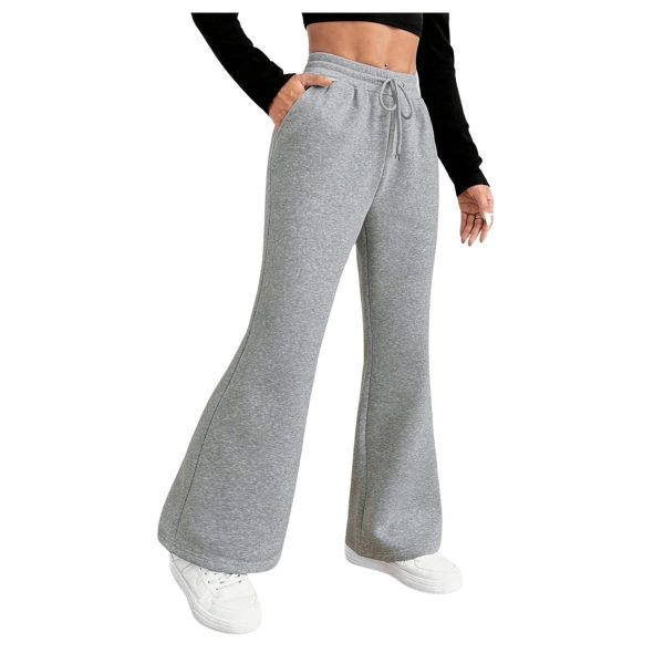 51ED8zC4iVL.jpg Women's High Waisted Drawstring Waist Wide Leg Sweatpants Casual Lounge Pants with Pockets