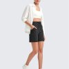 Women's Athletic Running Shorts High Waisted Bermuda Summer Casual Shorts for Golf Yoga with Pockets