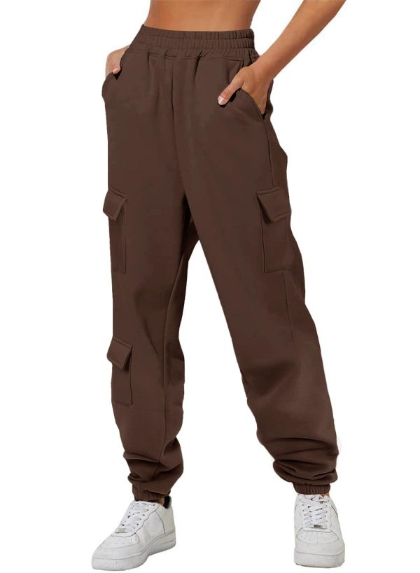 51QIohPVaCL.jpg Womens Sweatpants Cargo Joggers Baggy Sweat Fall Pants Athletic Cotton Fleece Lined Casual Pants with Pockets