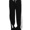 Women's Drawstring Sweatpants Side Stripe Pants Wide Leg Track Pants with Pockets