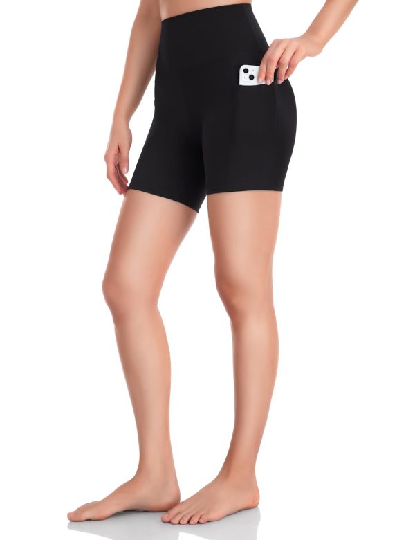 51g7qQwnahL.jpg Essential/Workout Pro Biker Shorts with Side Pockets for Women, High Waisted Compression Yoga Shorts 4''/ 6''/ 8''