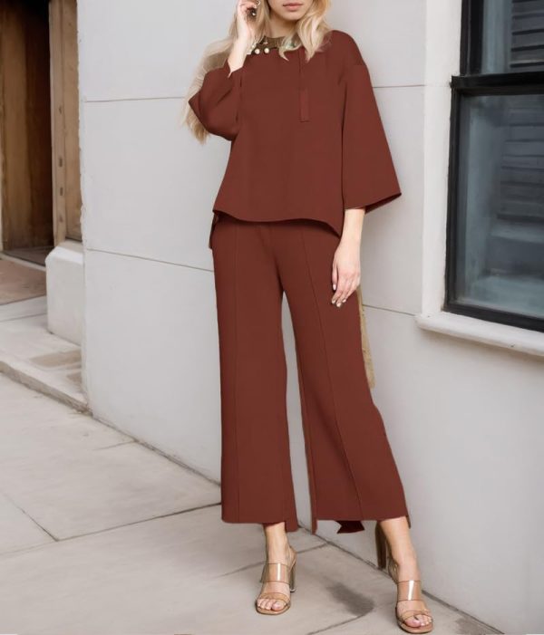 51pXH6luTqL.jpg Women's 2 Piece Outfits Sweatsuit Sets Pearls Hoodie Top Wide Leg Pants Loose Lounge Set Tracksuits