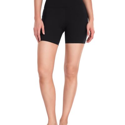 Essential/Workout Pro Biker Shorts with Side Pockets for Women, High Waisted Compression Yoga Shorts 4''/ 6''/ 8''