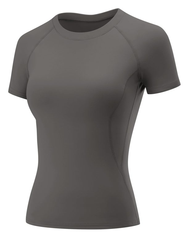 51swlG2J9RL.jpg Womens Workout Tops Short Sleeve Raglan Athletic Shirts Yoga Gym Crewneck Quick Dry Tshirts