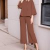 Women's 2 Piece Outfits Sweatsuit Sets Pearls Hoodie Top Wide Leg Pants Loose Lounge Set Tracksuits