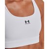 Women's HeatGear Armour Mid Padless Sports Bra - 1373865-100 - White/White/Black - XL