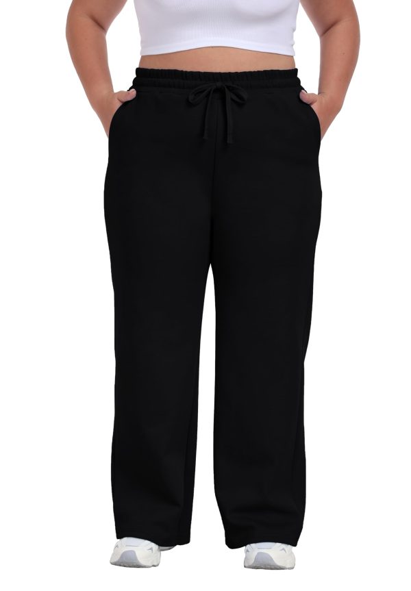 61-0l7vVeGL.jpg Women's Plus Size Wide Leg Sweatpants Elastic Waist Baggy Drawstring Lounge Pants with Pockets
