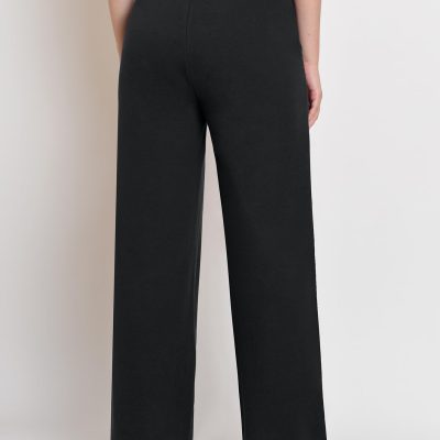 Women's Petite Wide Leg Sweatpants Cotton Pants with Pockets