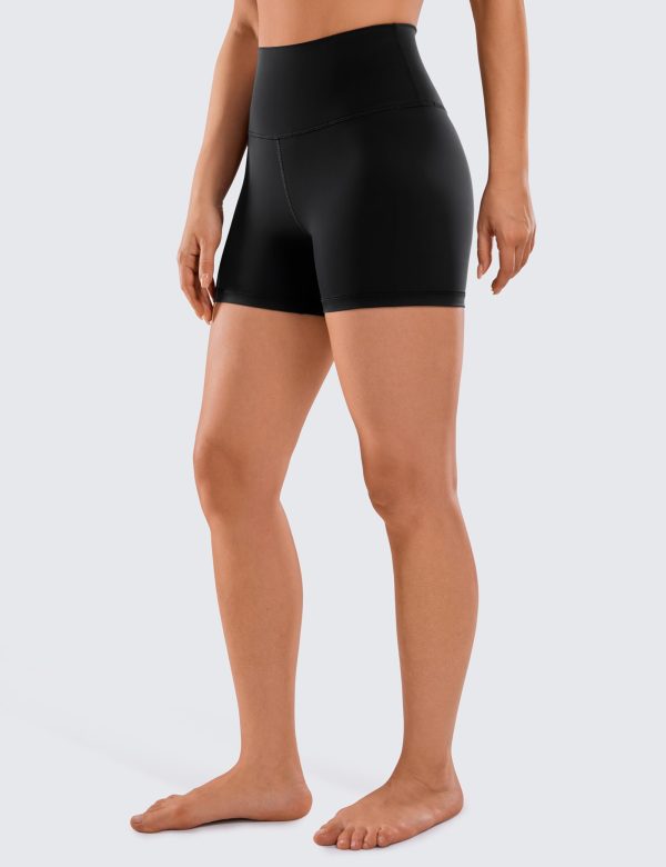 610mMwTvHJL.jpg Women's Naked Feeling Biker Shorts - 4 Inches High Waist Yoga Workout Running Gym Spandex