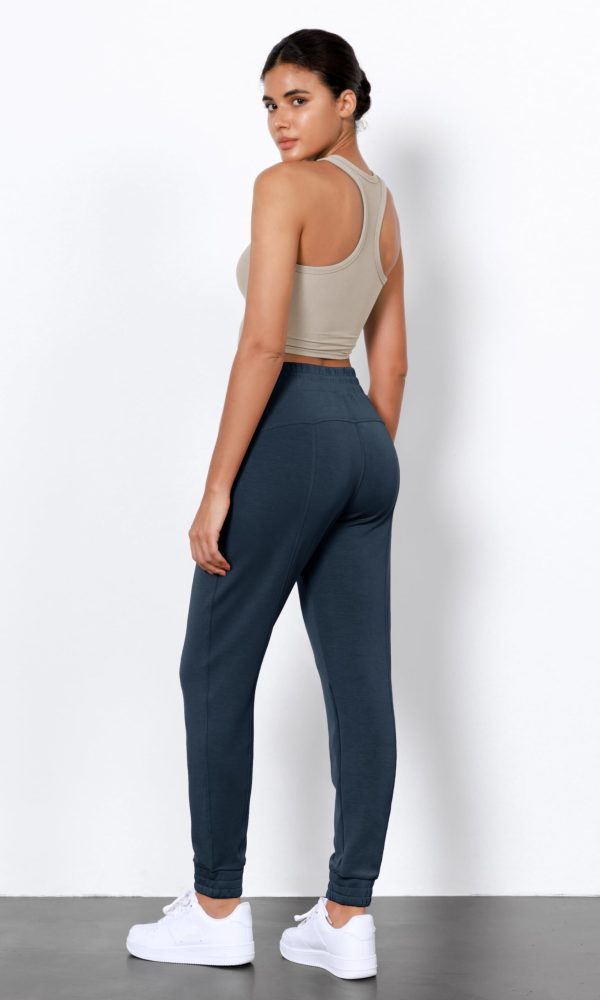 610sd3QWoL.jpg Women's Modal Soft Jogger Pants with Pockets Adjustable Shockcord High Waist Sweatpants Casual Lounge Pants