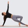 Womens Long Sleeve Crop Workout Tops Athletic Yoga Running Cropped T-Shirt Slim Fit Gym Shirts