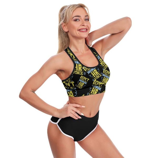 616o8qvCqeL.jpg Human Resources HR Voice Women's Sports Bra Padded Support Bras Yoga Workout Tank Top