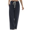1/4 Pack Women's Wide Straight Leg Sweatpants, Cotton Baggy Lounge Sweat Pants, Casual Athletic Fit