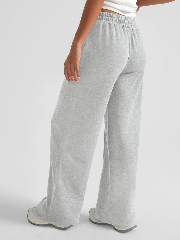 6173NsaluwL.jpg Womens Wide Leg Sweatpants High Waisted Baggy Pants Drawstring Athletic Joggers