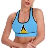 Saint Lucia Flag Women's Sports Bra Padded Support Bras Yoga Workout Tank Top