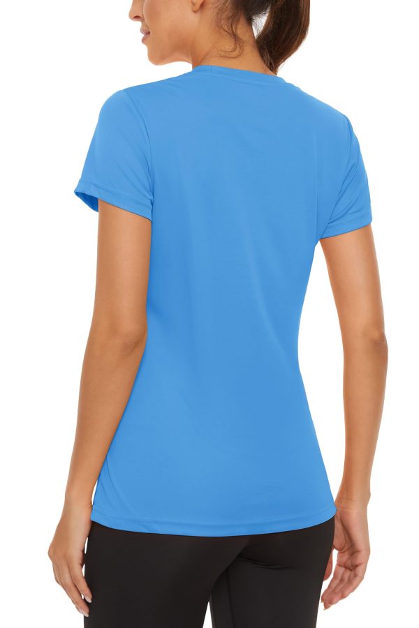 617lzj0uh9L.jpg Women's Short Sleeve T-Shirts UPF 50+ Sun Protection Quick Dry Athletic Running Workout Rash Guard Tops