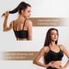 4 Pieces V Neck Padded Bralette Cami Bra Wireless Tank Top Sports Bra with Adjustable Straps