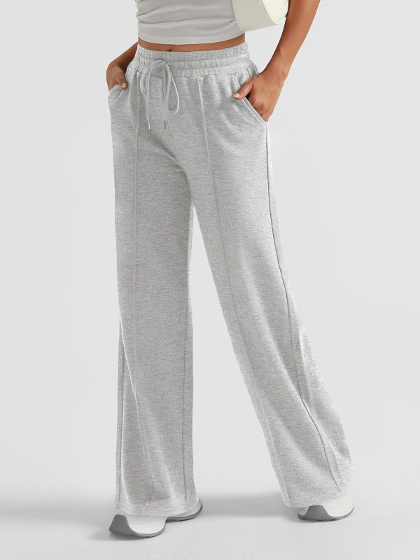 618zNcwZlBL.jpg Womens Wide Leg Sweatpants High Waisted Baggy Pants Drawstring Athletic Joggers