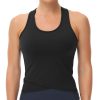 Womens' Racerback Workout Tank Tops with Built in Bra Sleeveless Slim Fit