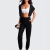 Butterluxe Spaghetti Strap Sports Bras for Women - Square Neck Yoga Wireless Low Coverage Padded Cami Crop Top