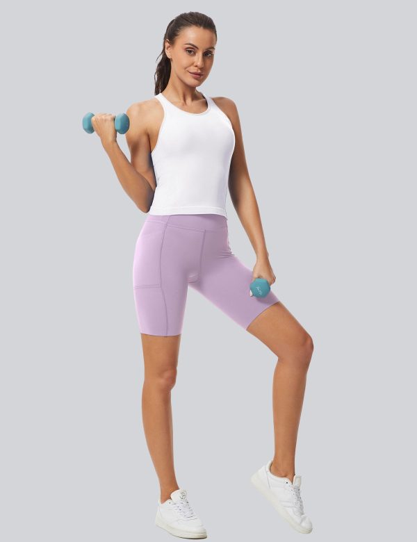61CllEvkedL.jpg Workout Tank Tops for Women Racerback Basic Running Tanks Seamless Muscle Athletic Yoga Tops with Built in Bra