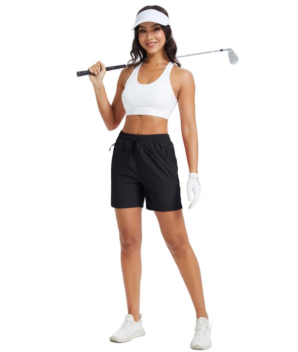 61FNKa-BE4L.jpg Women's 5" Hiking Shorts UPF 50+ Quick Dry Lightweight Athletic Running Golf Summer Casual Shorts with Pockets