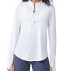 Womens UPF 50+ Sun Shirts Lightweight Golf Shirts Quick Dry Half Zip Workout Tops Running Hiking
