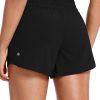 Agile Running Shorts for Women, High Waisted Athletic Shorts Lined Workout Shorts with Zipper Pocket 4"