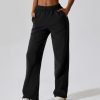 Womens Straight Leg Sweatpants Cotton High Waisted Baggy Athletic Joggers Lounge Pants with Pockets