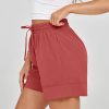 Athletic Shorts for Women Gym Workout Running Shorts Quick Dry with Zipper Pockets Elastic High Waisted Fitness
