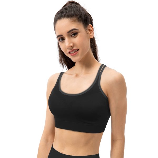 61IKEwjc0NL.jpg Strappy Womens Sports Bra Cross Back for Running Removable Padded Workout Yoga Bras Pack Gifts