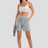 Women's 6'' Athletic Long Shorts with 4 Pockets High Waisted Bermuda Shorts for Women Walking Running Casual