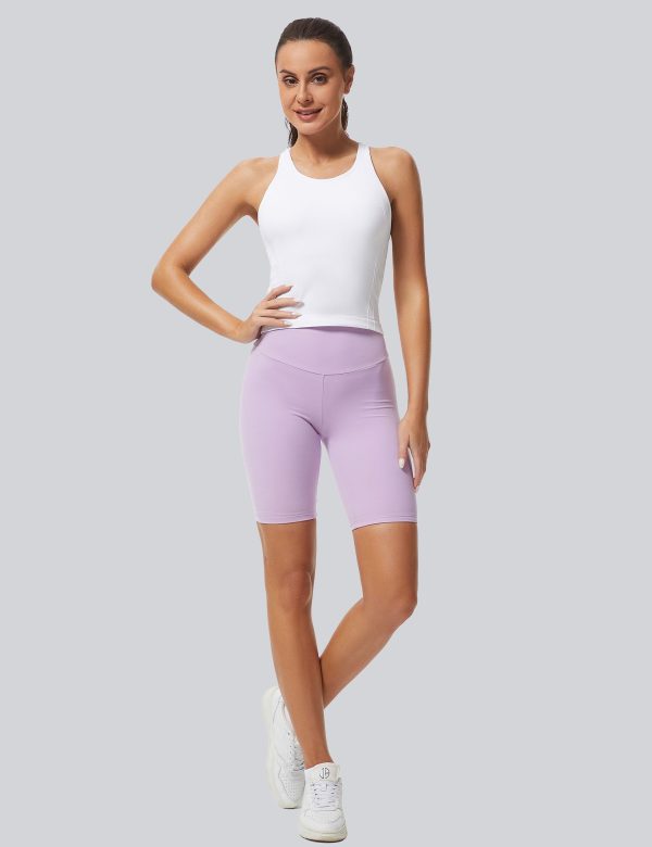 61JVZtMI2cL.jpg Workout Tank Tops for Women Racerback Basic Running Tanks Seamless Muscle Athletic Yoga Tops with Built in Bra