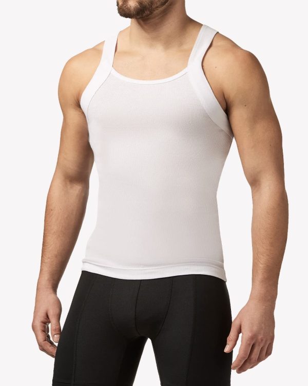 61K7EHdn2vL.jpg Men's 3-Pack Cotton Square Neck Tank Top