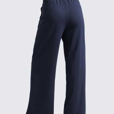 Cloud Jersey Wide Leg Sweatpants Women 30?? High Waisted Casual Lounge Pajama Travel Pants with Pockets