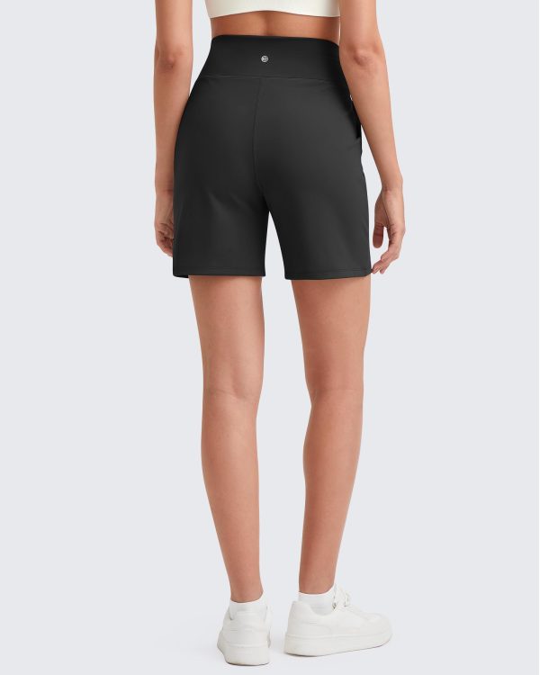 61QAi4OGyUL.jpg Women's Athletic Running Shorts High Waisted Bermuda Summer Casual Shorts for Golf Yoga with Pockets