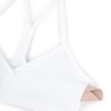 Butterluxe Womens Ruched V Neck Sports Bra - Y Back Spaghetti Thin Strap Wireless Padded Yoga Crop Top