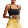 Sports Bras for Women,Square Neck Sports Bra High Support Yoga Bra Workout Crop Top with Built in Bra