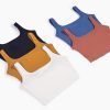Women's Seamless Sports Bra Workout Crop Top Ribbed Padded Longline Wirefree Medium Support Tank Tops Fitness