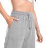 Widen Waistband Sweat Pants for Women Exposed Pockets Lounge Sweatpants Straight Leg Pants 29???? Inseam