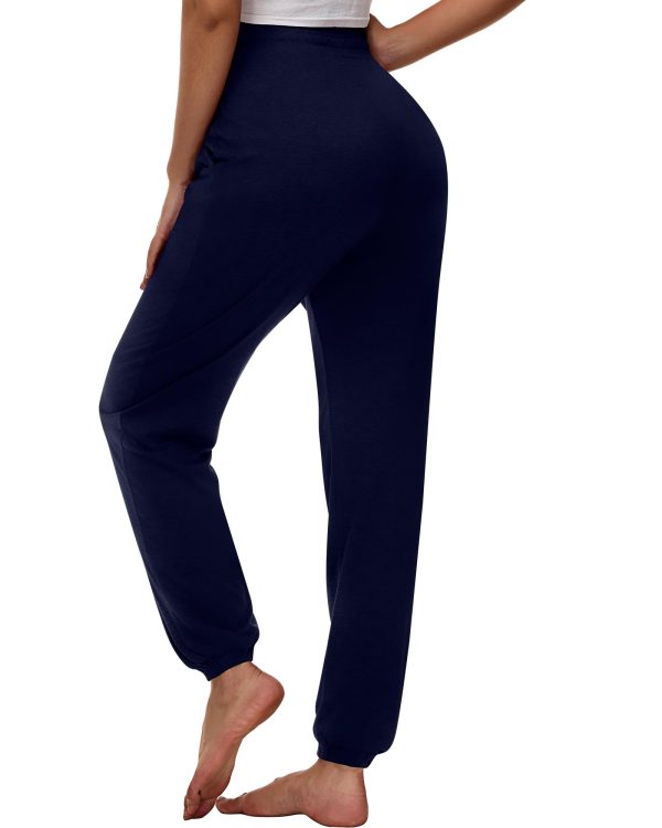 61VOLZeNAiL.jpg 3 Pcs Women's Joggers Pants Casual Soft Sweatpants Lounge Pants High Waisted Athletic Joggers with Pockets