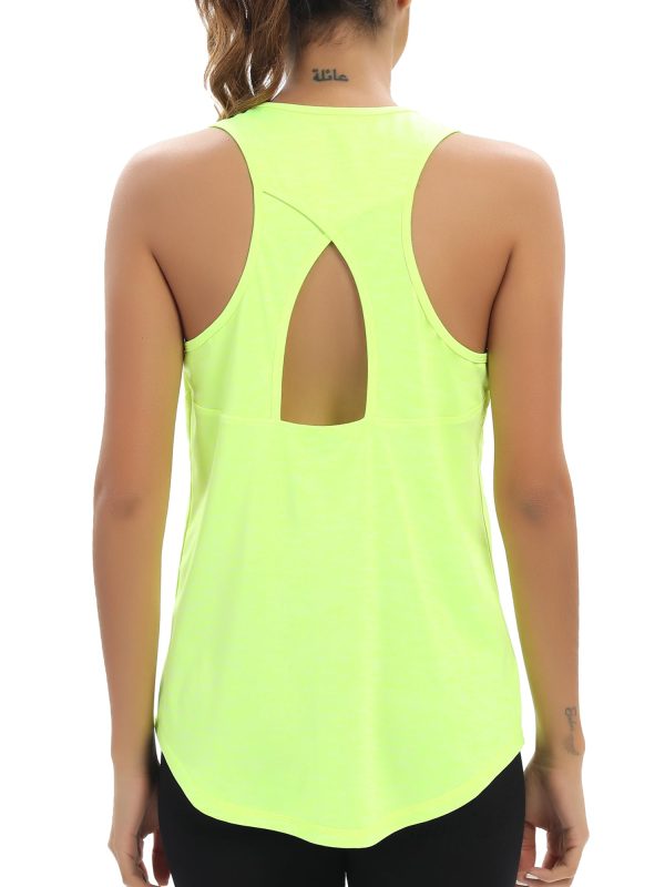 61W12lFIqbL.jpg Womens Workout Tops Open Back Racerback Tank Tops Sleeveless Yoga Athletic Running Shirts Gym Clothes for Women